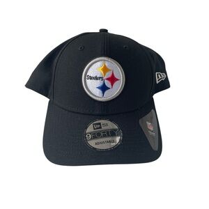 Steelers New Era NFL Team Cap Headwear Black Adjustable Snap Closure One Size